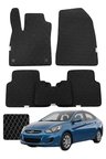 Hyundai Accent Blue 2011-2018 Özelleştirilebilir Premium Eva Oto Paspas Seti - Siyah