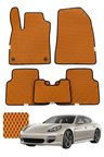 Porsche Panamera 2009-2016 Özelleştirilebilir Premium Eva Oto Paspas Seti - Turuncu