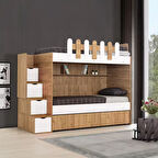 EVİMŞAH 90 * 190 3 LÜ YAVRU YATAKLI CEVİZ / BEYAZ RANZA