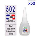 Evobond 502 Süper Japon Yapıştırıcı Orjinal 20 gr 50 Adet (1 Paket)
