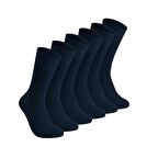 Vegan Ve Organik Bambu Kadın Soket Lacivert Çorap 6'lı