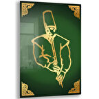 Dini Cam Tablo - Dikey Hat Sanatı - Dini Motif 04-035