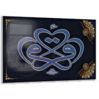 Dini Cam Tablo - Dikey Hat Sanatı - Dini Motif 09-037