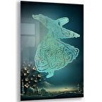 Dini Cam Tablo - Yatay Hat Sanatı - Dini Motif 02-031