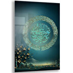 Dini Cam Tablo - Yatay Hat Sanatı - Dini Motif 02-037