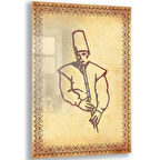 Dini Cam Tablo - Dikey Hat Sanatı - Dini Motif 15- 033