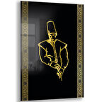 Dini Cam Tablo - Dikey Hat Sanatı - Dini Motif 20- 033