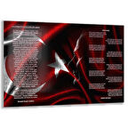 Atatürk Gençliğe Hitabe Cam Tablo - Yatay Motif 01-03