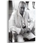 Atatürk Cam Tablo - Yatay Motif 01-019