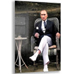 Atatürk Cam Tablo - Yatay Motif 01-033