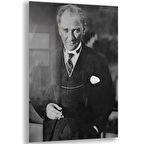 Atatürk Cam Tablo - Yatay Motif 01-034
