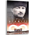 Atatürk Cam Tablo - Yatay Motif 01-036
