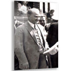 Atatürk Cam Tablo - Yatay Motif 01-047
