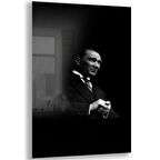 Atatürk Cam Tablo - Yatay Motif 01-052