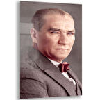 Atatürk Cam Tablo - Yatay Motif 01-058