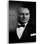 Atatürk Cam Tablo - Yatay Motif 01-070