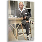 Atatürk Cam Tablo - Yatay Motif 01-083