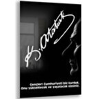 Atatürk Sözleri 1 Cam Tablo - Dikey Motif 02-004