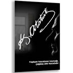 Atatürk Sözleri 1 Cam Tablo - Dikey Motif 02-008