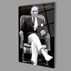 Atatürk Baskılı Cam Tablo 4mm Dayanıklı Temperli Cam..