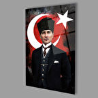 Atatürk Silüet Cam Tablo
