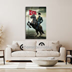 Atatürk ve Bayrak Cam Tablo