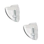 2 Adet Pelikan Plastik Cam Raf Tutucu Etejer Şeffaf Kırılmaz