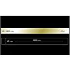 15 mm x 2800 mm Altın Sibu Aynalı Pleksi Şerit Mobilya Süsü