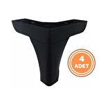 4 Adet Bella Lükens Ayak Mobilya Koltuk Çekyat Ayağı 14 cm Siyah