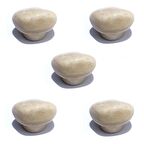 5 Adet Porselen Meşe Taş Düğme Tek Vidalı Mobilya Dolap Kulp 