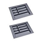 2 Adet Çekmece İçi Kaşıklık 37 x 49 cm Gri Mutfak Çekmece Düzenleyici 