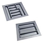 Çekmece İçi Kaşıklık ve Kepçelik 2 li Set 42 x 49 cm Gri 