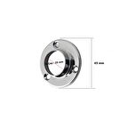 2 Adet Metali Metal Yuvarlak Dolap Askı Borusu Flanşı Krom