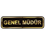 Abs Lüx Çift Katlı Yönlendirme Levhası Siyah-Altın Genel Müdür