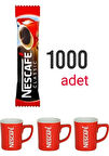 Nescafe Classic 2 gr x 1000 Adet + 3 Nescafe Kupa