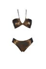 Endeep Kadın Tünelli Metalik Kahverengi Bikini Takımı