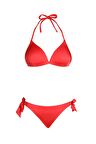 Beria Kadın Üçgen Yarım Dolgulu Kırmızı Bikini Takımı