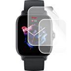 Amazfit GTS 3 Saat Ekran Koruyucu Tam Kaplama TPU Film 2 Adet
