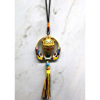 Renkli Püsküllü Şans Kedisi Feng Shui Askılık