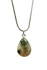 Labradorit  Taşı Zincirli El Yapımı Kolye Uç: 2 cm Zincir: 20 cm Kutulu