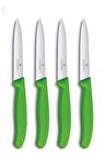 VICTORINOX Büyük Bıçak Seti 4'lü Yeşil Tırtıklı