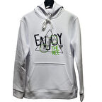 FUBA KAPŞONLU SWEAT ENJOY BEYAZ