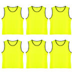 Antrenman Yeleği Çocuk Beden 6'lı Set Bip Sarı