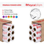 Feyza Bilişim® Plotter Aydınger (Çizim) Kağıdı 92gr Rulo 45cm x 50mt (12 Rulo)