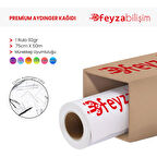 Feyza Bilişim® Plotter Aydınger (Çizim) Kağıdı 92gr Rulo 75cm x 50mt (1 Rulo)