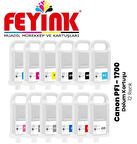 Feyink® Pro-4000-4100-6000-6100 PFI-1700 Kolay Dolabilen Dolum Kartuşu Çipli 12 Renk