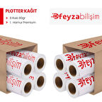 Feyza Bilişim® 1.Hamur Premium Opak 80gr Plankopya Ozalit (Çizim) Kağıdı 31cm x 175mt (8 Rulo)
