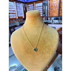 Yeşil Taşlı Gümüş Kadın Kolyesi