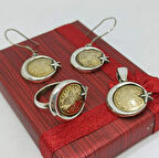 Ay Yıldız Otantik Bayraklı Gümüş Set & Takım