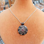 Orijinal Kök Yakut Taşlı Gümüş Kadın Kolye